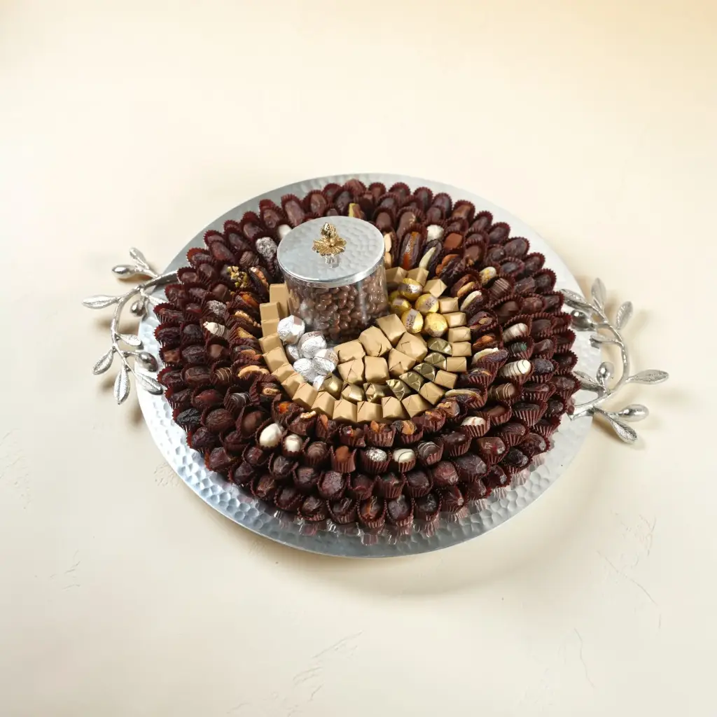 Premium Circular Silver Tray